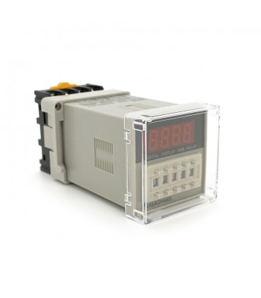 Реле часу DH48S-2Z з індикацією затримки часу +  колодка для підключення, 220 VAC