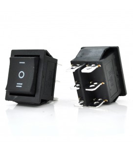 Перемикач  ON-OFF KCD1-106, 250VAC / 15A, 6 контактів, Black, Q50 ( 246*170*41 ) 0,63 кг