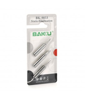 Жало для паяльника BAKKU BK-9033 3 in 1 набір (0900M-T-I,900M-T-K,900M-T-S), фігурні, 4*6.3mm, мідь, гальванічне покриття, висок