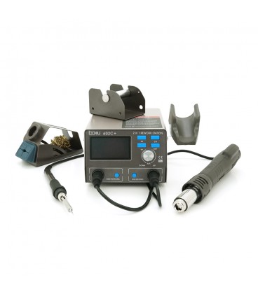 Паяльная станция термовоздушная BAKU BA-602C+ фен, паяльник, цифровая индикация, DC:220V, 4A, 750W