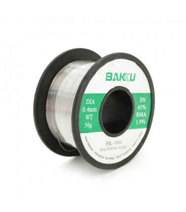 Припій BAKKU BK-5004 0,4mm (Sn 63%, Pb 35.1%, rma1.9%)