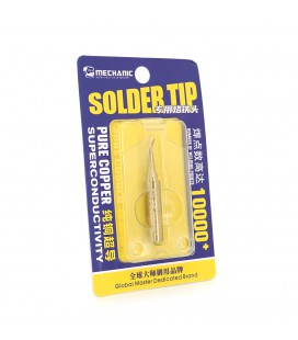 Жало для паяльника MECHANIC 900M-T-IS 4*6,3mm, мідь, висока теплопровідність, швидке нагрівання, широкий конус гнутий