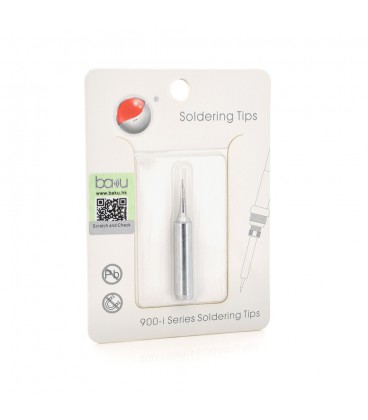 Жало для паяльника BAKKU BK-900M-T-I,silver, 4*6,3mm, медь, гальваническое покрытие, высокая теплопроводность, быстрый нагрев, ш