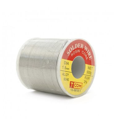 Припой олов'яно-свинцевий ПОС-60, діам.-1,5мм, 500гр., Котушка