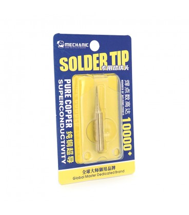 Жало для паяльника MECHANIC 900M-T-I 4*6,3mm, мідь, висока теплопровідність, швидке нагрівання, широкий конус