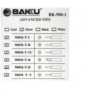 Жало для паяльника BAKKU BK-900M-T-D,silver, 4*6,3mm, мідь, гальванічне покриття, висока теплопровідність, швидке нагрівання, се