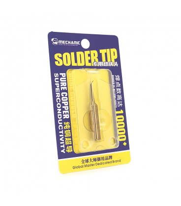 Жало для паяльника MECHANIC 900M-T-FS 4*6,3mm, мідь, висока теплопровідність, швидке нагрівання, вузький конус гнутий