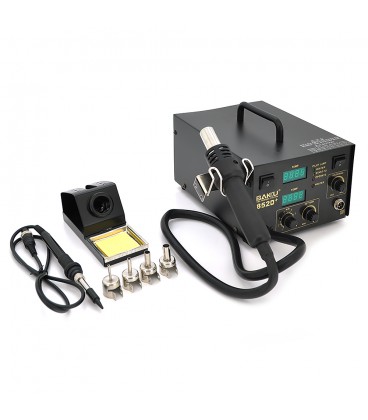 Паяльна станція BAKKU BK852D+ компресорна, цифрова індикація, фен, паяльник (325*275*202) 4,46 кг