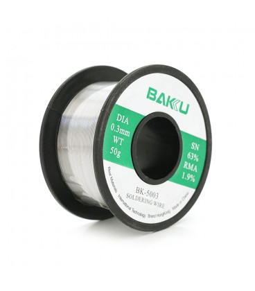 Припій BAKKU BK-5003 0,3mm (Sn 63%, Pb 35.1%, rma1.9%)