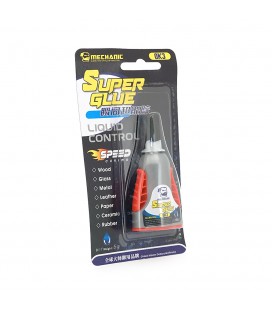 Клей MECHANIC OK3, ціаноакрилатний, однокомпонентний, термостійкий, швидкої полімеризації клей з низькою в'язкістю, 5g, блістер