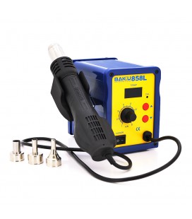 Термоповітряна ремонтна паяльна станція BAKKU BK 858L цифрова індикація, фен (262*160*140) 1,45 кг