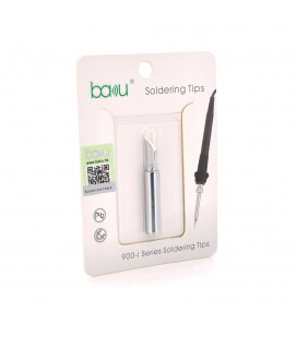 Жало для паяльника BAKKU BK-900M-T-K,silver, 4*6.3mm, мідь, гальванічне покриття, висока теплопровідність, швидке нагрівання, пе
