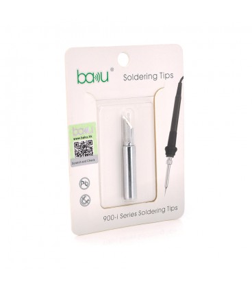 Жало для паяльника BAKKU BK-900M-T-K,silver, 4*6.3mm, мідь, гальванічне покриття, висока теплопровідність, швидке нагрівання, пе
