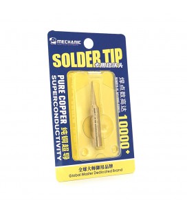 Жало для паяльника MECHANIC 900M-T-FI 4*6,3mm, мідь, висока теплопровідність, швидке нагрівання, вузький конус