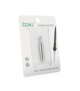 Жало для паяльника BAKKU BK-900M-T-SK,silver, 4*6,3mm, мідь, гальванічне покриття, висока теплопровідність, швидке нагрівання, ш