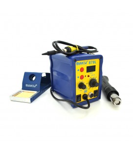 Паяльная станция BAKKU BK-878L цифровая индикация, фен, паяльник (260*173*165) 2,27 кг