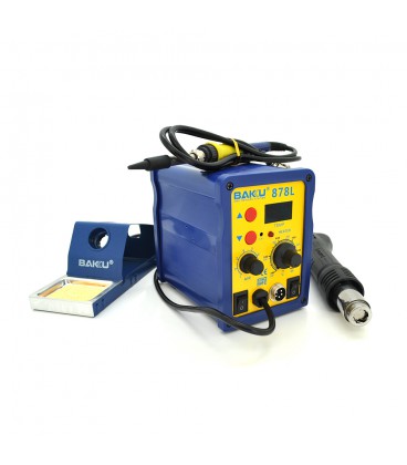 Паяльная станция BAKKU BK-878L цифровая индикация, фен, паяльник (260*173*165) 2,27 кг