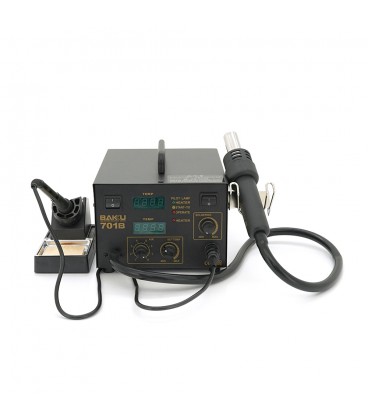 Паяльна станція BAKKU BK-701B цифрова індикація, фен, паяльник  (335*280*200) 4,29 кг