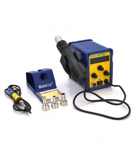 Паяльна станція BAKKU BK-878L2 цифрова індикація, фен, паяльник (260*173*165) 2,27 кг