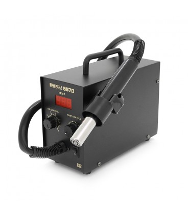 Термоповітряна ремонтна паяльна станція BAKKU BK-857D, цифрова індикація, фен (305*232*175) 2,4 кг