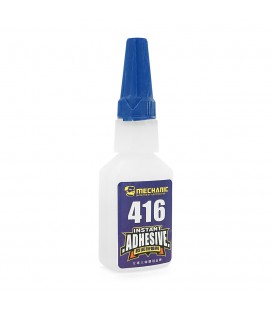 Клей MECHANIC 416, ціаноакрилатний, однокомпонентний, термостійкий, швидкої полімеризації клей з низькою в'язкістю, 20ml, блісте