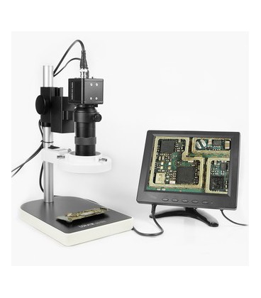 Видеомикроскоп с монитором BAKKU BA-003 (подсветка люминесцентная, фокус 30-156 мм,Box (330*265*200) 2,8 кг