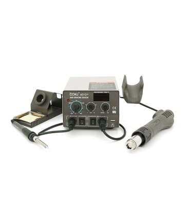 Паяльна станція BAKKU BK-601D+ цифрова індикація, фен, паяльник