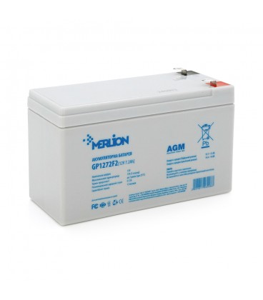 Акумуляторна батарея MERLION AGM GP1272F2B 12 V 7,2 Ah ( 150 x 65 x  95 (100) )  White Q10
