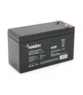 Акумуляторна батарея MERLION AGM GP1272F2B 12 V 7,2 Ah ( 150 x 65 x 95 (100) ) Black Q10