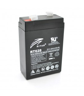 Акумуляторна батарея AGM RITAR RT628, Black Case, 6V 2.8Ah (66х34х 97 (103)) Q25