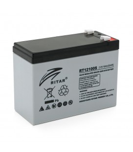 Акумуляторна батарея AGM RITAR RT12100S, Gray Case, 12V 10.0Ah ( 151 х 98 х 95 (101 ) ) Q8