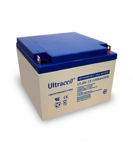 Акумуляторна батарея Ultracell UL26-12 AGM 12V 26 Ah  (167x 175 x 125) White Q1/180