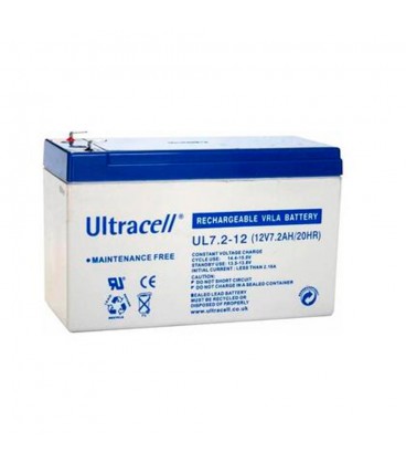 Акумуляторна батарея Ultracell UL7.2-12 AGM 12V 7,2 Ah  (151 x 65 x 99) White Q8/420