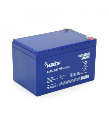 Акумуляторна батарея MERLION ORBUS GLO12120F2 12 V 12 Ah ( 150 x 98 x 95 (100) ) BLUE Q6/252