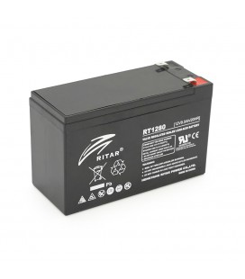 Акумуляторна батарея AGM RITAR RT1280, Black Case, 12V 8.0Ah  ( 151 х 65 х 94 (100) ) Q10