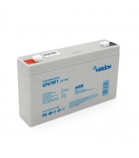 Акумулятор MERLION AGM GP670F1 6 V 7Ah ( 150 x 35 x 95 (100 )) , 1,03 кг, Grey, Q10/1080