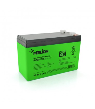 Акумуляторна батарея MERLION G-MLG1275F2 12 V 7,5 Ah (150 x 65 x 95 (100)) Green Q10