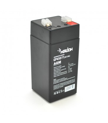 Акумуляторная батаре MERLION AGM GP450F1 4 V 5 Ah ( 47 x 47 x 100 (105 ) ) Q30