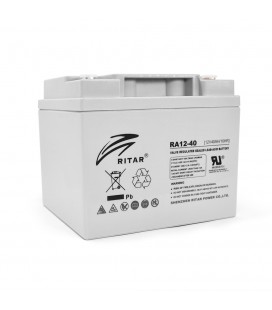 Акумуляторна батарея AGM RITAR RA12-40, Gray Case, 12V 40.0Ah ( 198 x166 x 169 ) Q1