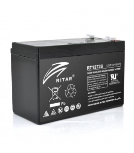 Акумуляторна батарея AGM RITAR RT1272B, Black Case, 12V 7.2Ah ( 151 х 65 х 94  (100) ) Q10