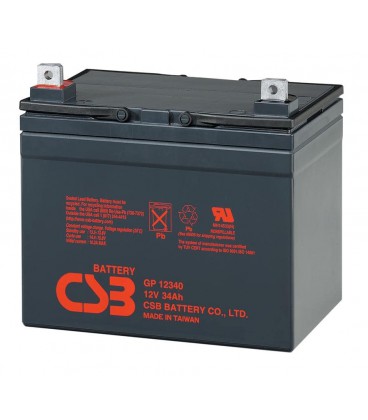 Акумуляторна батарея CSB GP12340, 12V 34Ah (195х130х155мм)