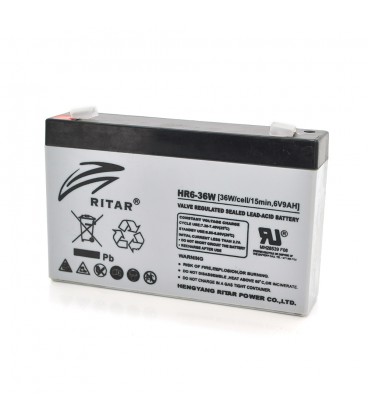 Аккумуляторная батарея AGM RITAR HR6-36W, Gray Case, 6V 9.0Ah ( 151 х 34 х 94 (100 ) 1.35kg Q10