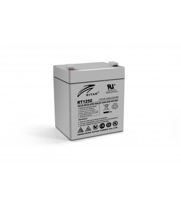 Акумуляторна батарея AGM RITAR RT1250, Gray Case, 12V 5.0Ah  ( 90 х70 х 101 (107) ) Q10