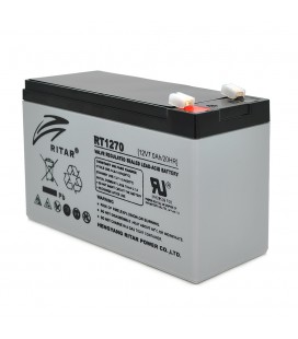 Акумуляторна батарея AGM RITAR RT1270, Gray Case, 12V 7.0Ah ( 151 х 65 х 94 (100) ) Q10