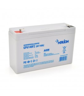 Акумуляторна батарея MERLION AGM GP6140F2 6 V 14Ah ( 150 x 50 x 95 (100) ) Q10