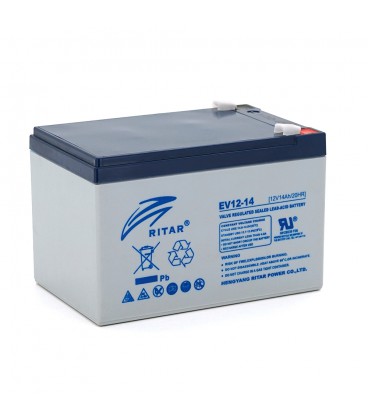 Тяговый аккумулятор RITAR EV12-14,12V 14Ah, F2 ( 151 х 98 х 99(105)),4.20kg Q4