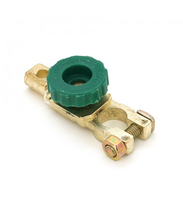 Клемма-выключатель для свинцово-кислотного аккумулятора, медь 17мм, зелёный