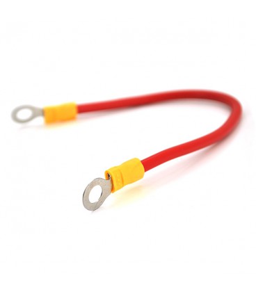 Перемычка (соединитель) 100 мм 6 мм2 под болт М6 (6,3мм внутренний диаметр) для аккумуляторов, цена за штуку