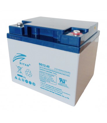 Акумуляторна батарея GEL RITAR DG12-40, Gray Case, 12V 40.0Ah ( 198 х 166 х 169 (169) ) Q1/60
