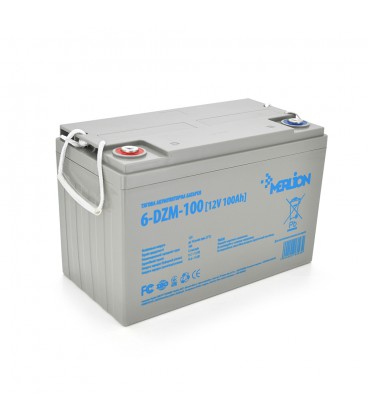 Тяговая аккумуляторная батарея AGM MERLION 6-DZM-100, 12V 100Ah. клема М8 ( 330 x 175 x 220). Q1
